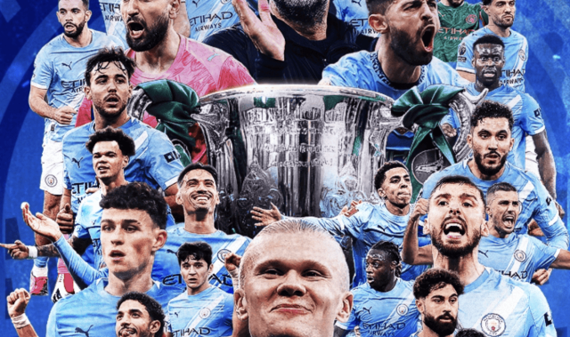 瓜帅40冠里程碑！曼城2-0阿森纳捧起联赛杯，终结枪手不败神话